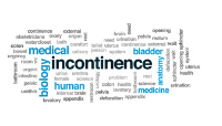 incontinence word cloud blue colors and gray colors