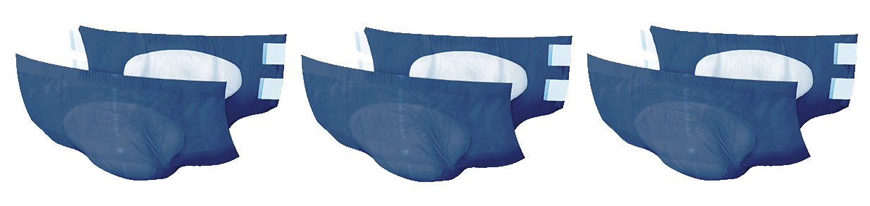 NorthShore with MVP Adult Diapers require only 3 changes per day