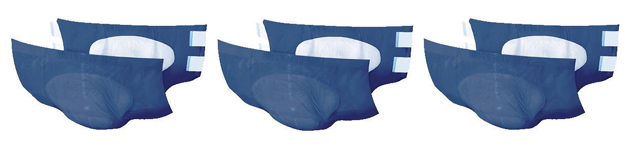 NorthShore with MVP Adult Diapers require only 3 changes per day