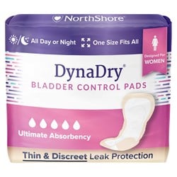 NorthShore DynaDry Bladder Control Pads for Women, Ultimate
