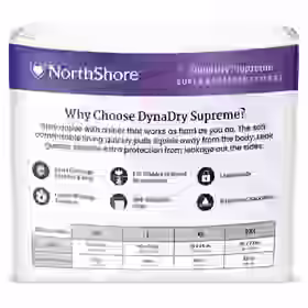 NorthShore DynaDry Supreme Heavy Incontinence Liners, Unisex