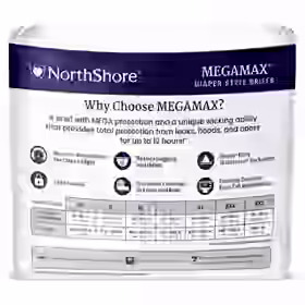 NorthShore MegaMax 12-Hour Overnight Diaper Style Briefs