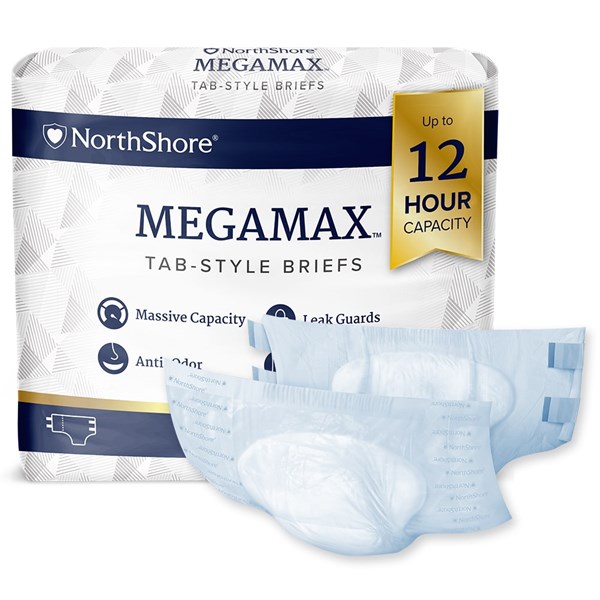 NorthShore MEGAMAX Tab-Style Adult Incontinence Briefs | Adult Diapers