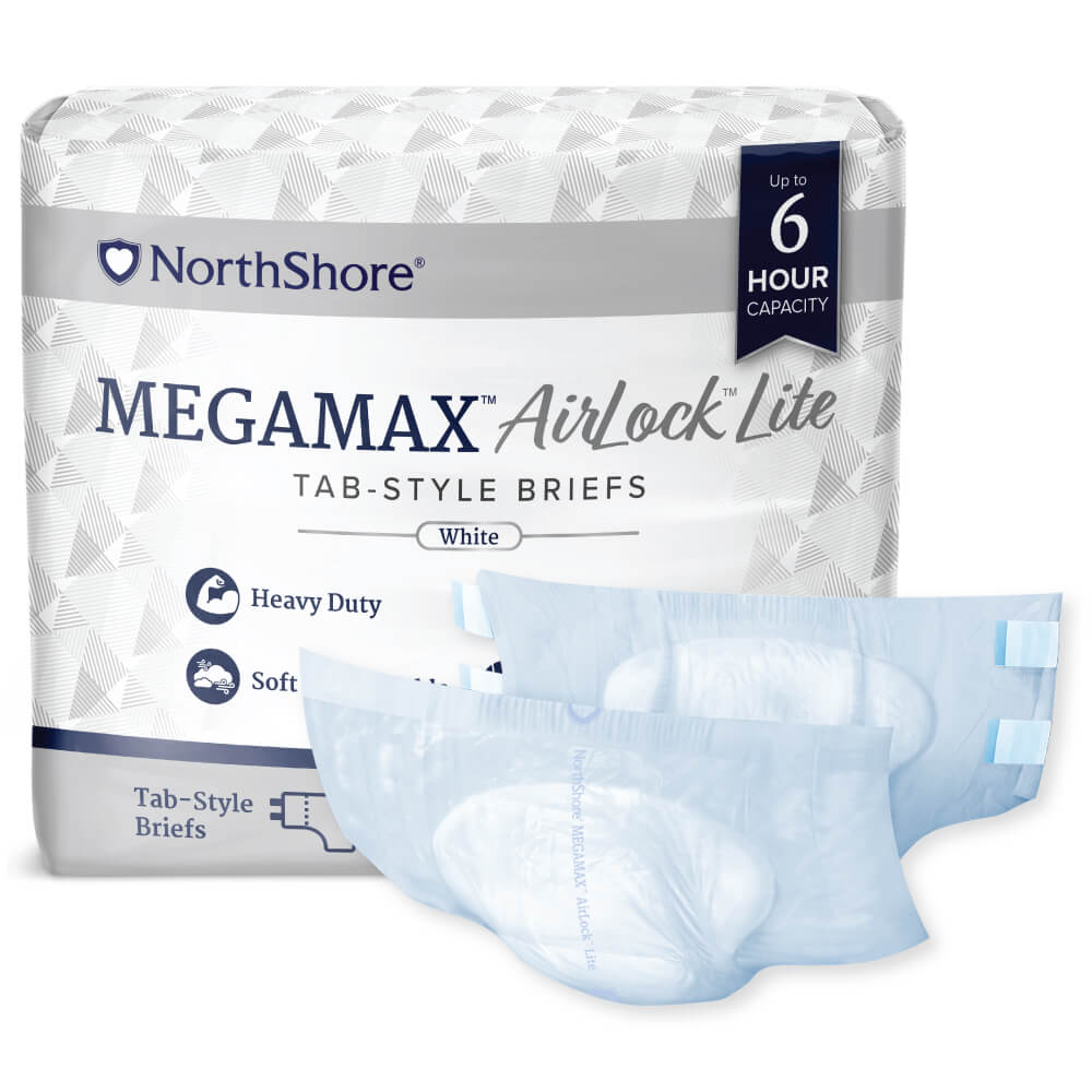 NorthShore MEGAMAX AirLock Lite Tab-Style Adult Incontinence Briefs | Adult  Diapers